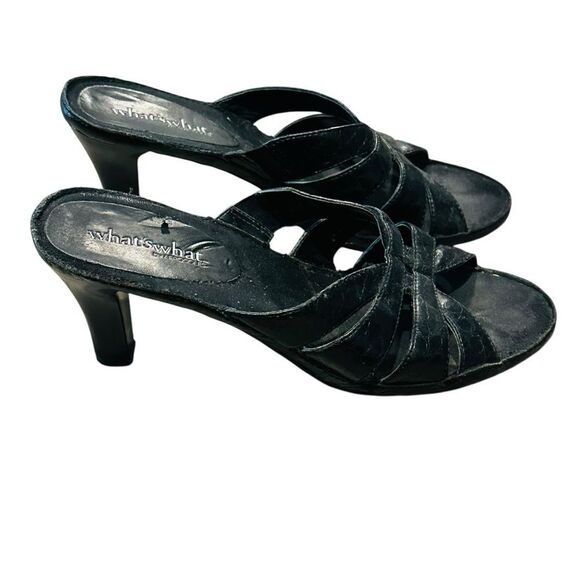 10/$25🦋 What's What by Aeropostale Black Heels - Size 7.5 - Picture 5 of 11